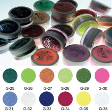 Коллекция цветных глиттерных пудр № 25-36 Kodi Professional.
